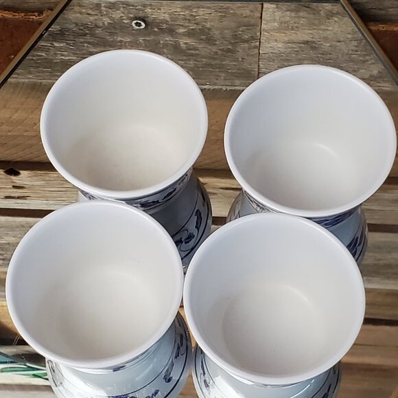 Blue Lotus Melamine Asian Tea Cups - Set of 4 - Picture 8 of 8